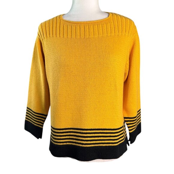 FIA Italia Handloomed Vintage Sweater Golden Yellow/Black Women's Size Large - Picture 1 of 9